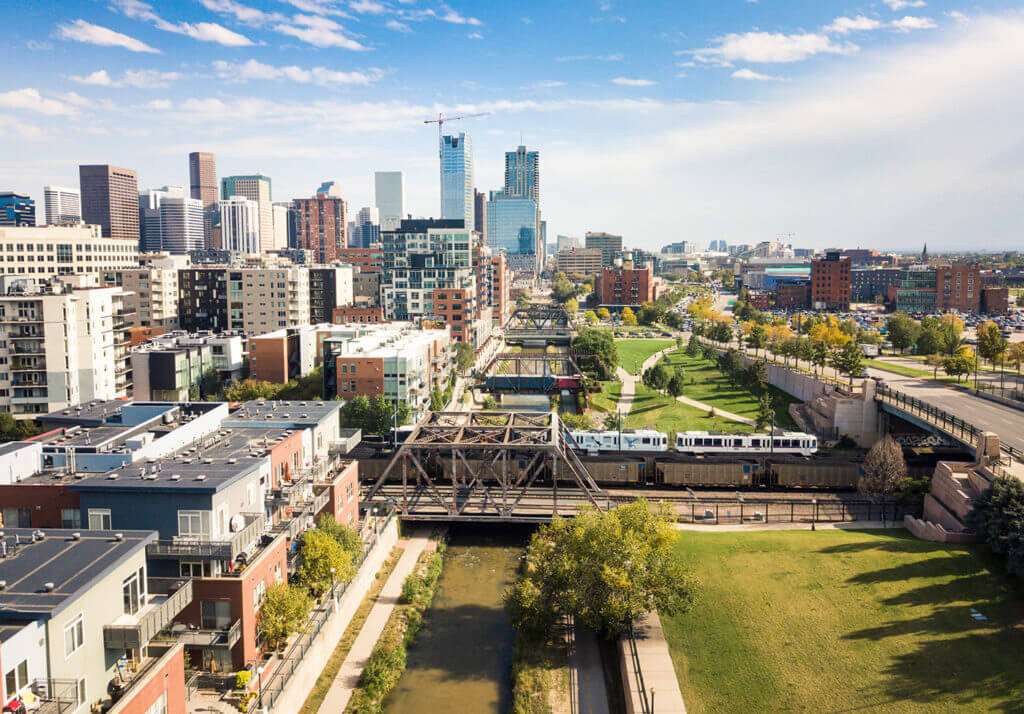 Aerial view of Denver, Colorado