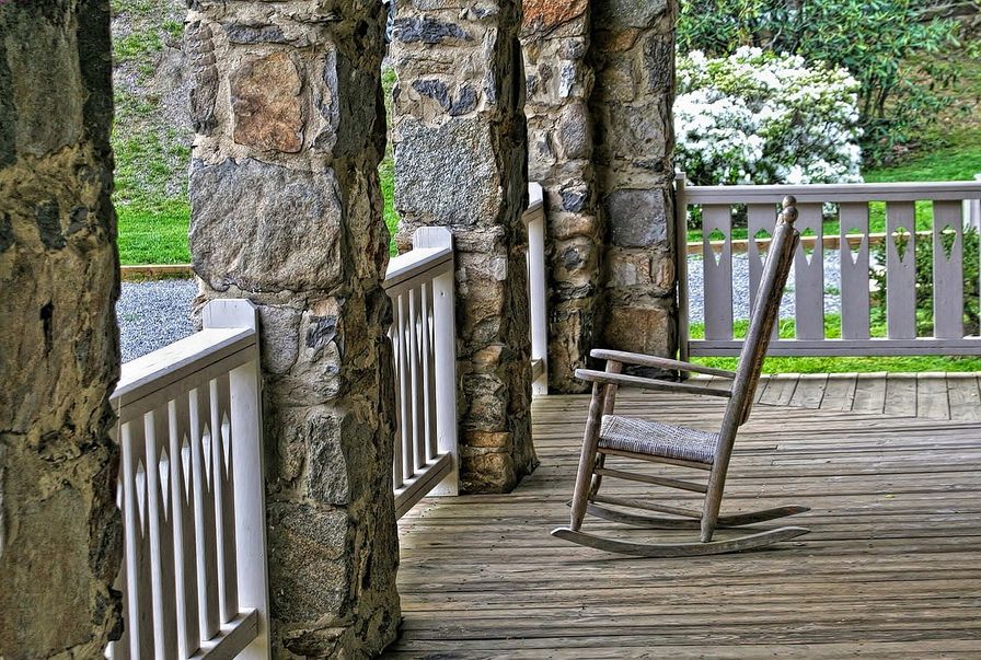 A rocking chair on the porch is great for selling homes