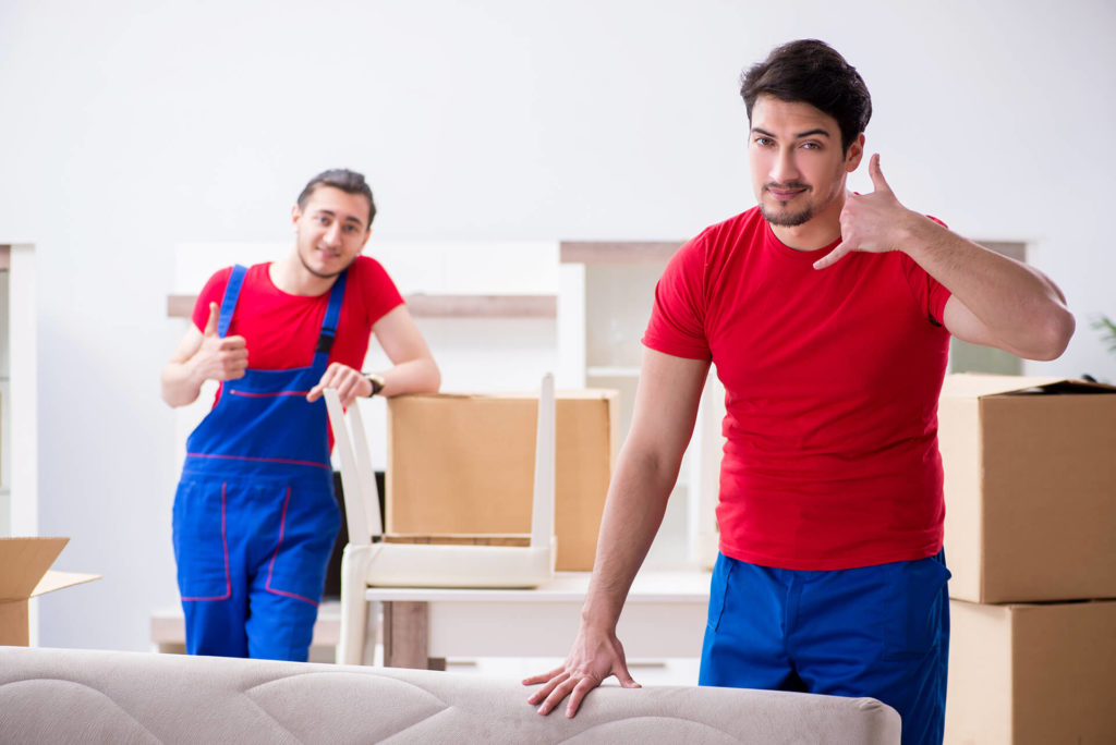 Professional cross-country movers on duty
