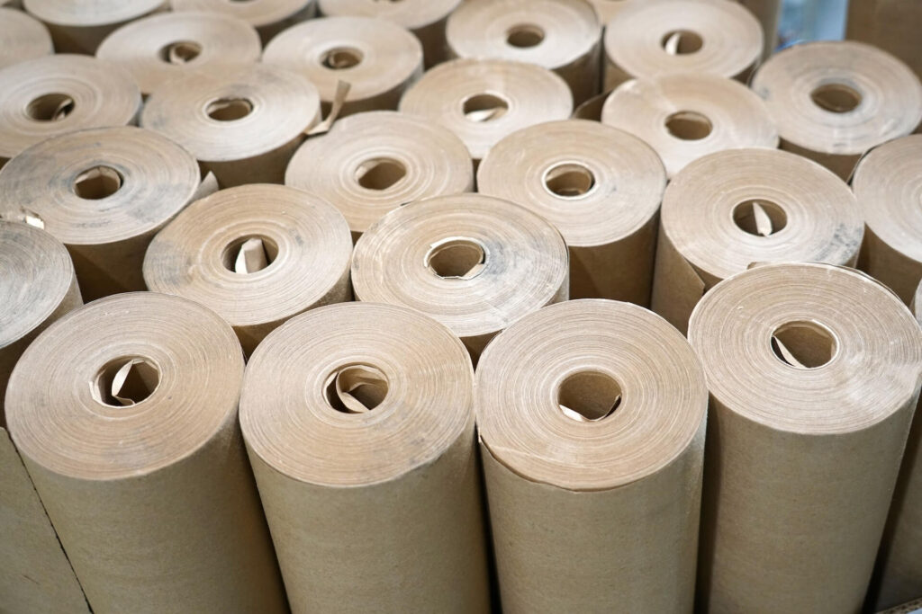 Rolls of packing paper