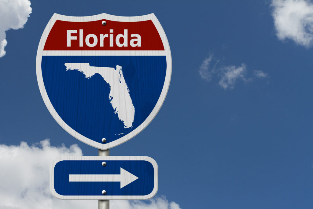 A Florida traffic sign