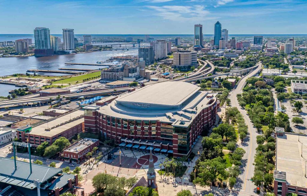 Aerial view of the Jacksonville by day