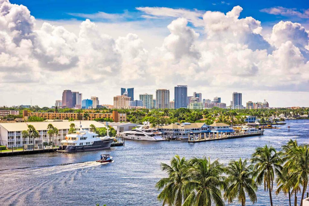 Fort Lauderdale, Florida, USA skyline.