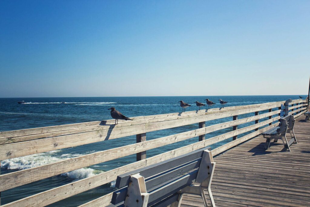 A view from a pier in Virginia Beach, Virginia